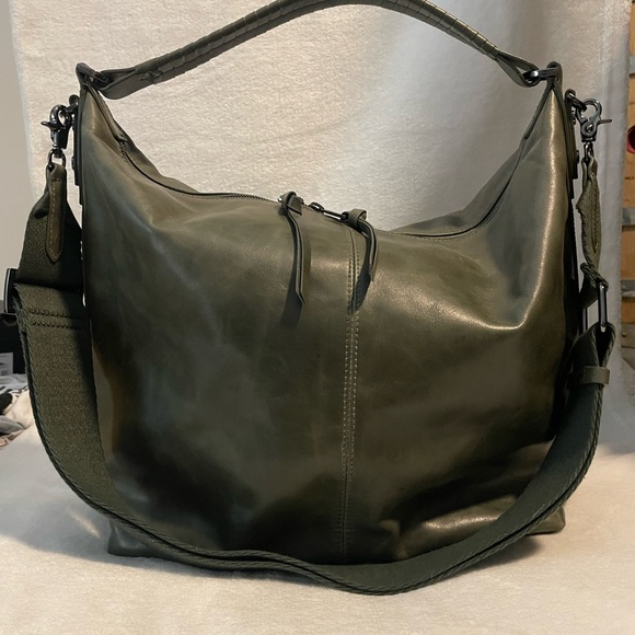 BOTKIER Leather Samantha Hobo Shoulder Bag in Army green - Picture 2 of 11